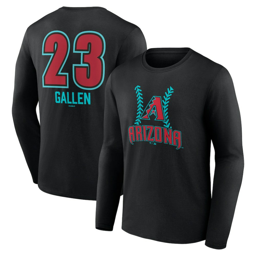 Zac Gallen Arizona Diamondbacks Name & Number Fastball Long Sleeve T-Shirt - MLB