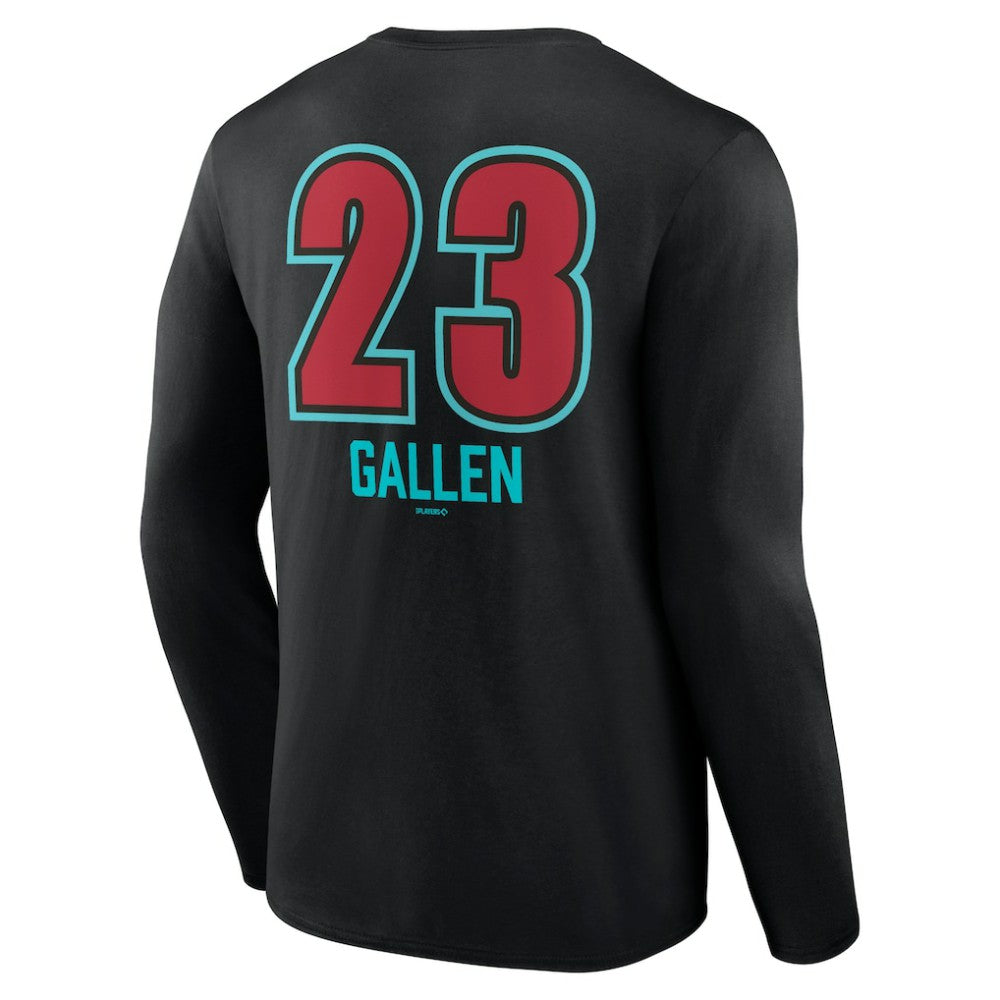 Zac Gallen Arizona Diamondbacks Name & Number Fastball Long Sleeve T-Shirt - MLB