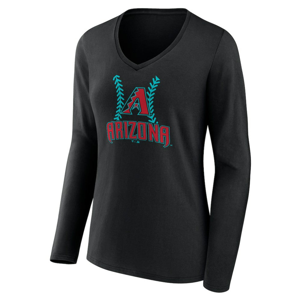 Zac Gallen Arizona Diamondbacks Women's Name & Number Fastball V-Neck Long Sleeve T-Shirt - MLB