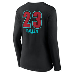 Zac Gallen Arizona Diamondbacks Women's Name & Number Fastball V-Neck Long Sleeve T-Shirt - MLB