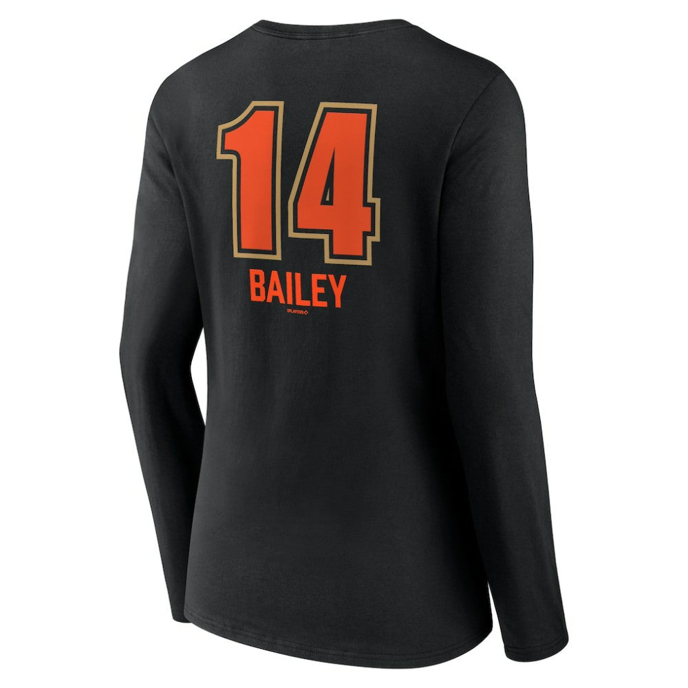 Patrick Bailey San Francisco Giants Women's Name & Number Fastball V-Neck Long Sleeve T-Shirt - MLB