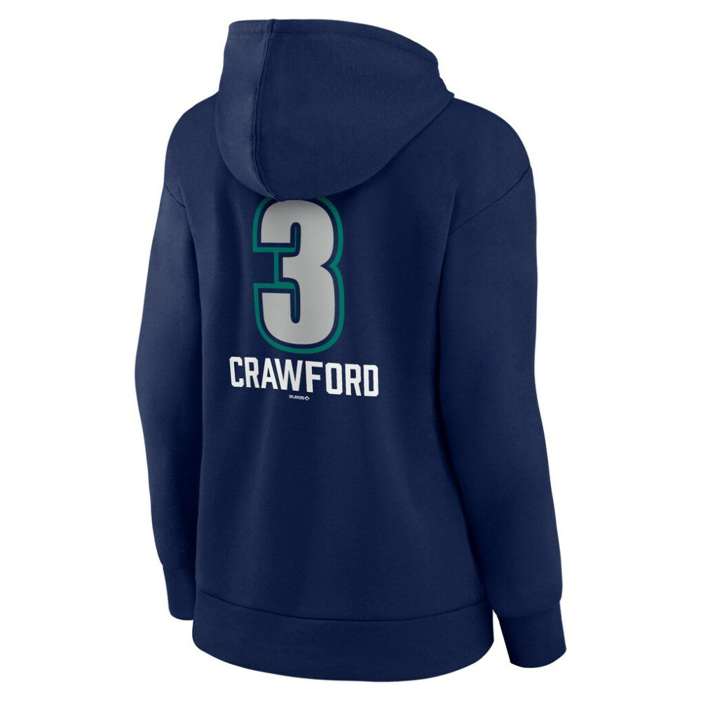 J.P. Crawford Seattle Mariners Women's Name & Number Fastball Pullover Hoodie - MLB