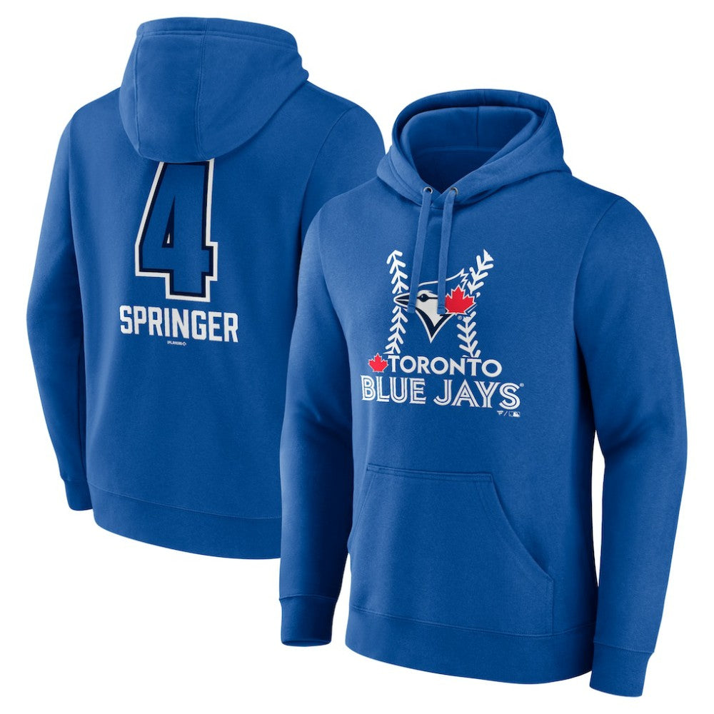 George Springer Toronto Blue Jays Name & Number Fastball Pullover Hoodie - MLB