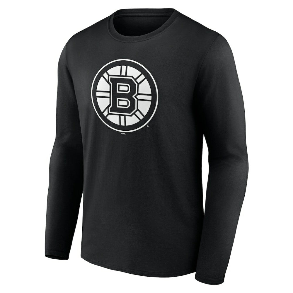 Boston Bruins Personalized Name & Number Monochrome Long Sleeve T-Shirt - Black - NHL