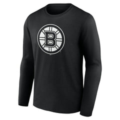 Boston Bruins Personalized Name & Number Monochrome Long Sleeve T-Shirt - Black - NHL