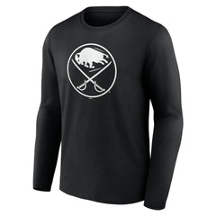 Buffalo Sabres Personalized Name & Number Monochrome Long Sleeve T-Shirt - Black - NHL