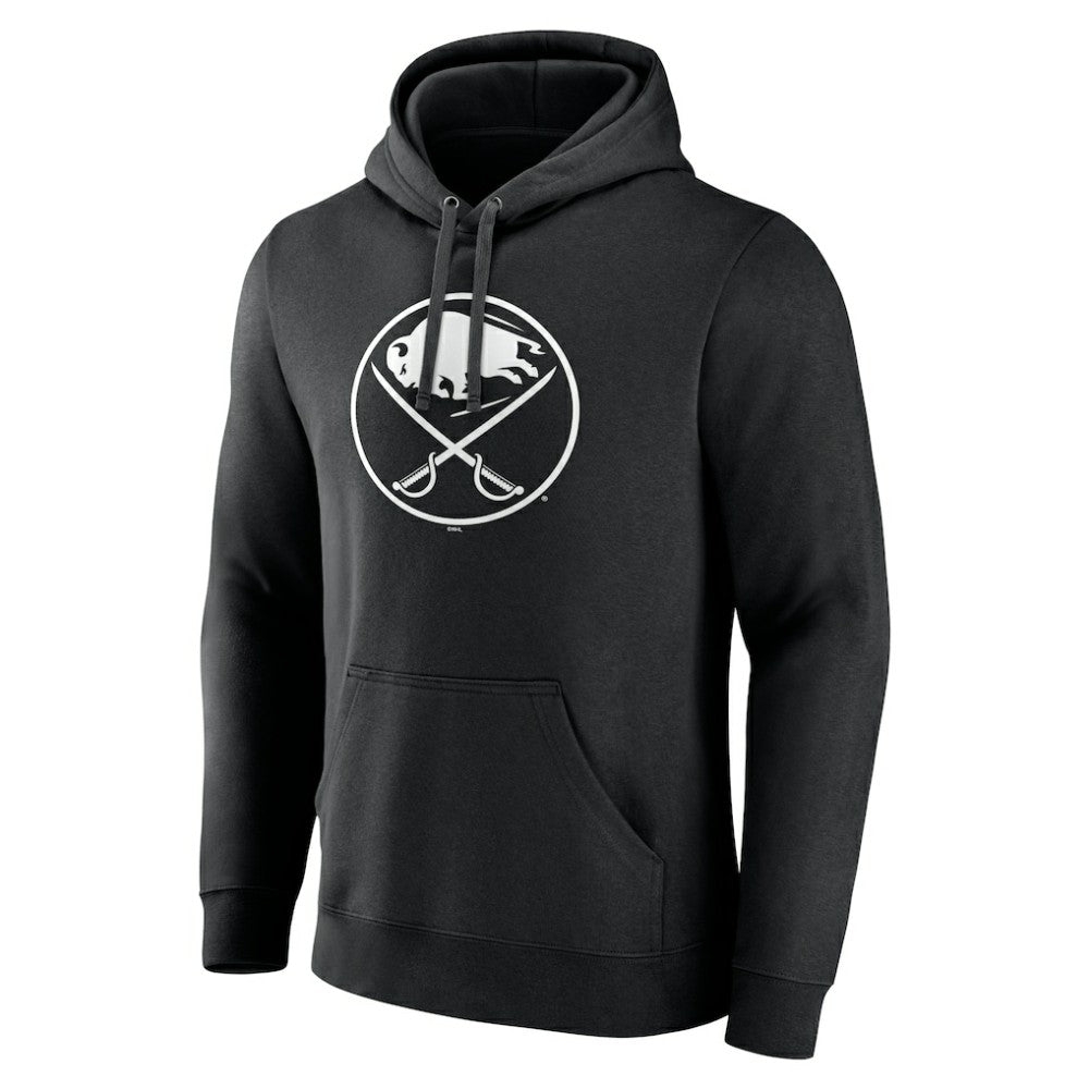 Buffalo Sabres Personalized Name & Number Monochrome Pullover Hoodie - Black - NHL