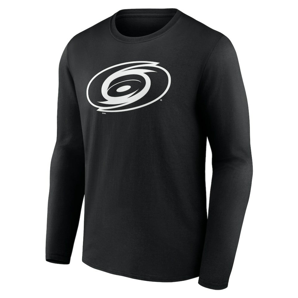 Carolina Hurricanes Personalized Name & Number Monochrome Long Sleeve T-Shirt - Black - NHL