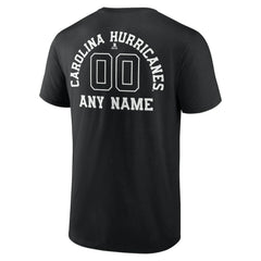 Carolina Hurricanes Personalized Name & Number Monochrome T-Shirt - Black - NHL