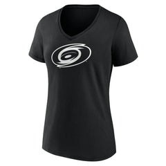Carolina Hurricanes Women's Personalized Name & Number Monochrome V-Neck T-Shirt - Black - NHL