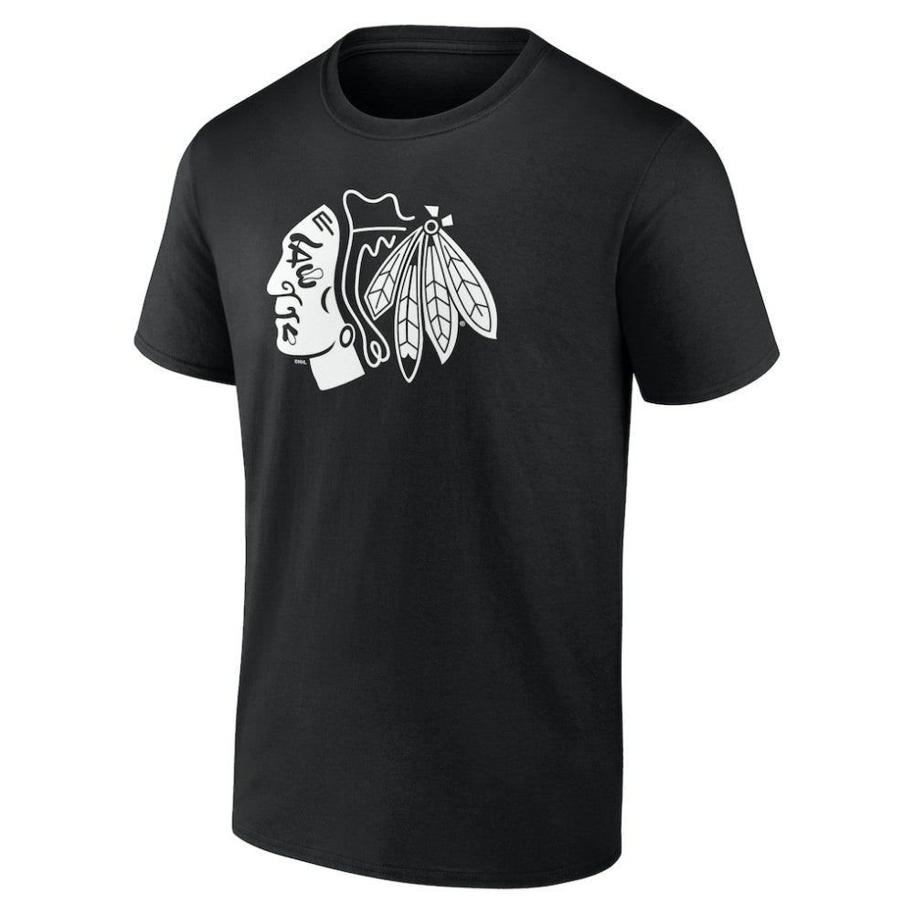 Chicago Blackhawks Personalized Name & Number Monochrome T-Shirt - Black - NHL