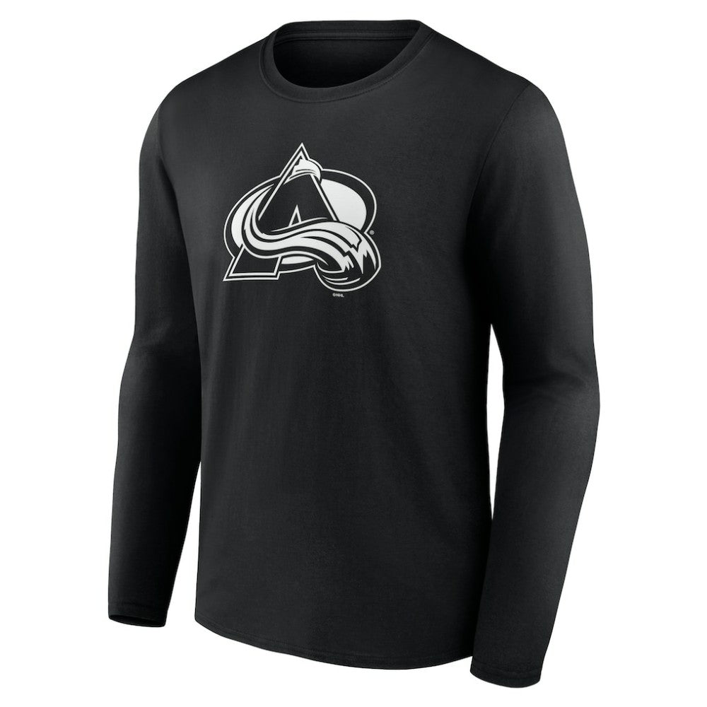 Colorado Avalanche Personalized Name & Number Monochrome Long Sleeve T-Shirt - Black - NHL