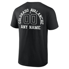 Colorado Avalanche Personalized Name & Number Monochrome T-Shirt - Black - NHL