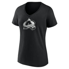 Colorado Avalanche Women's Personalized Name & Number Monochrome V-Neck T-Shirt - Black - NHL