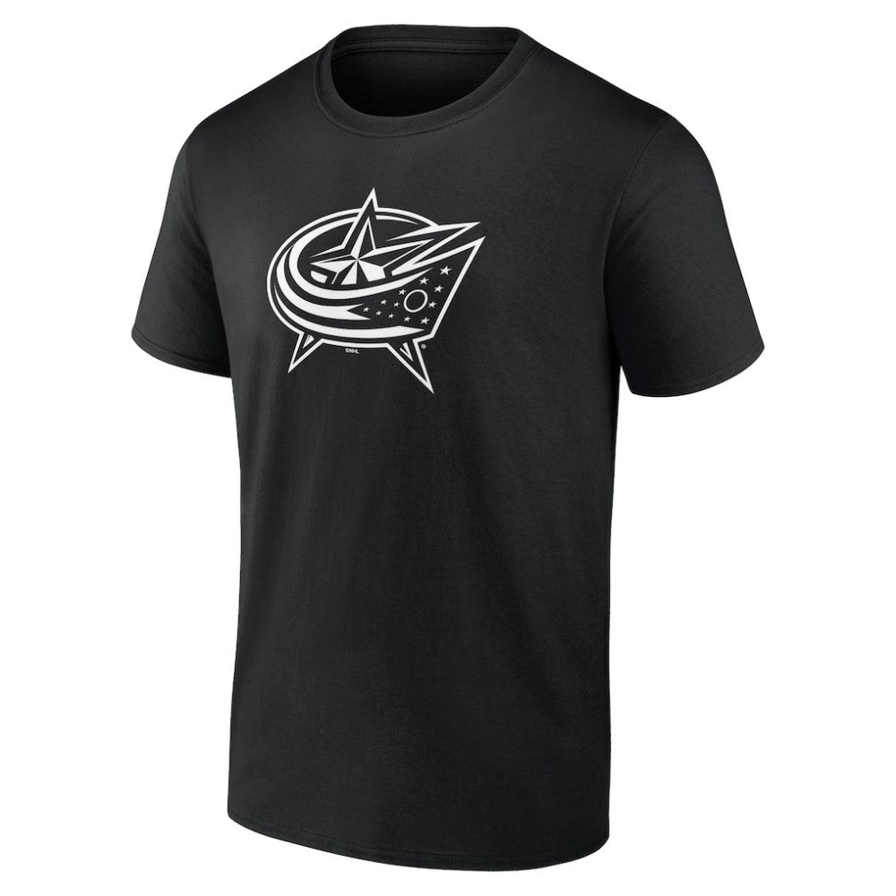 Columbus Blue Jackets Personalized Name & Number Monochrome T-Shirt - Black - NHL