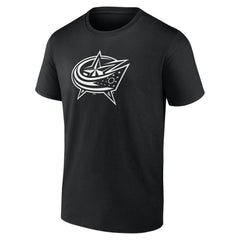 Columbus Blue Jackets Personalized Name & Number Monochrome T-Shirt - Black - NHL