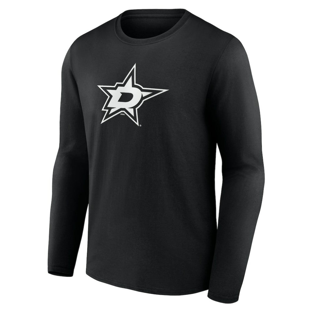 Dallas Stars Personalized Name & Number Monochrome Long Sleeve T-Shirt - Black - NHL