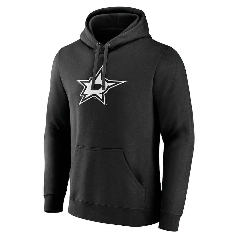 Dallas Stars Personalized Name & Number Monochrome Pullover Hoodie - Black - NHL