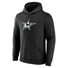 Dallas Stars Personalized Name & Number Monochrome Pullover Hoodie - Black - NHL