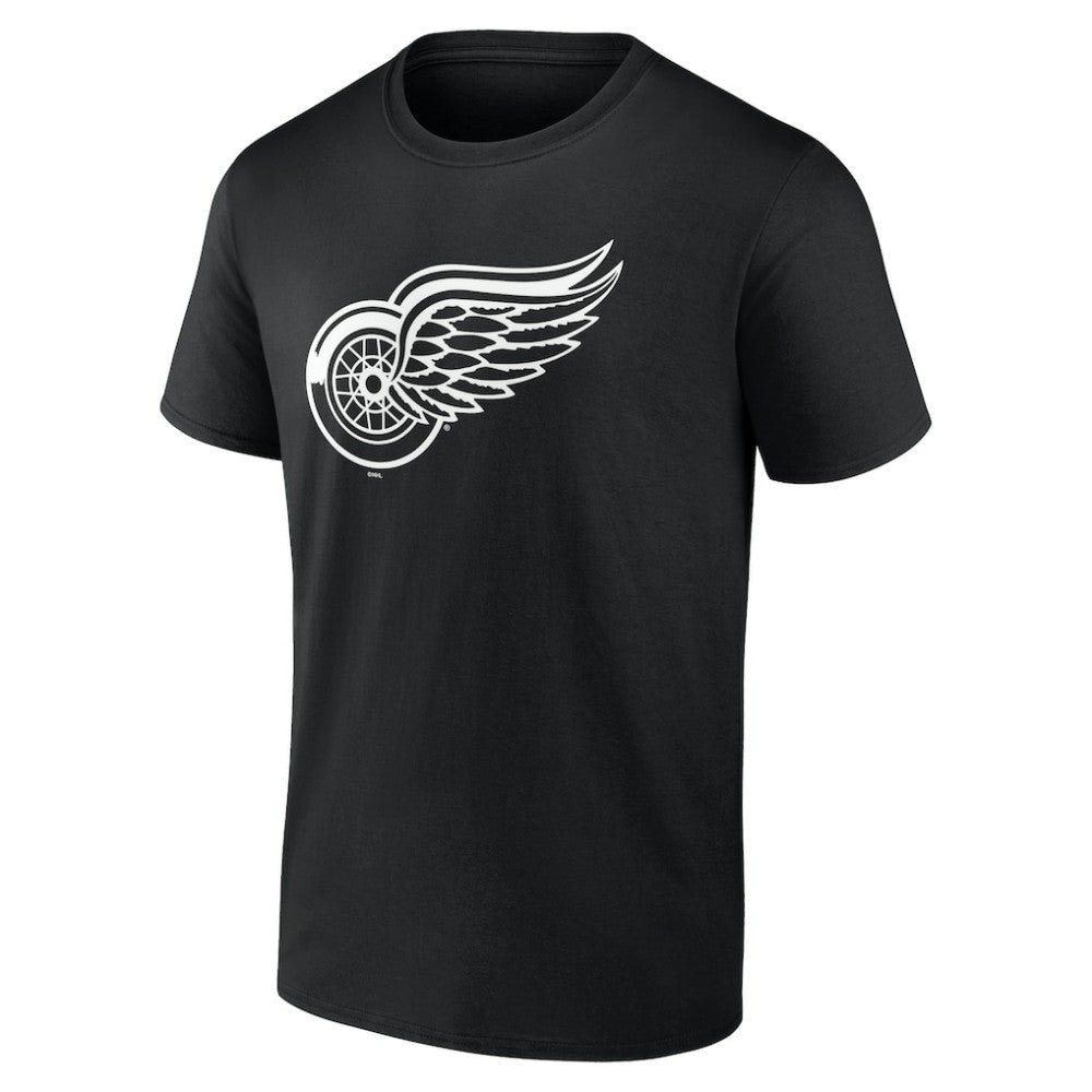Detroit Red Wings Personalized Name & Number Monochrome T-Shirt - Black - NHL