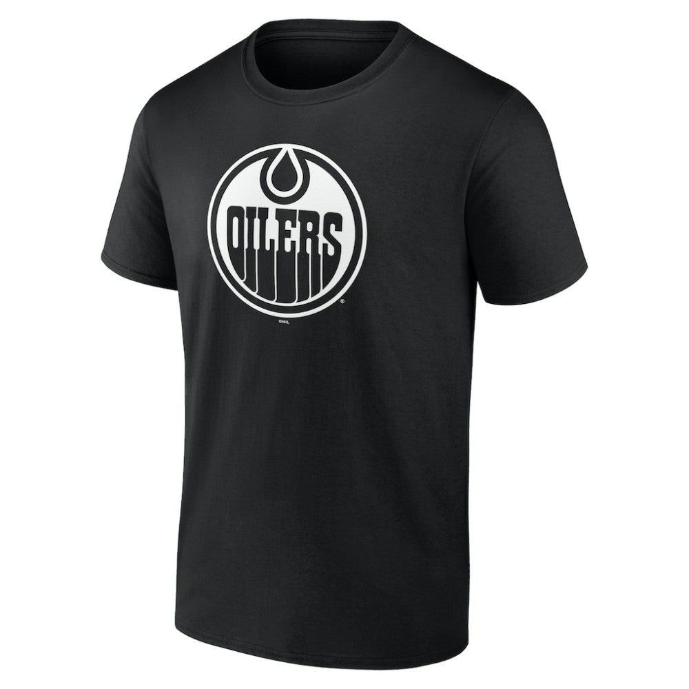 Edmonton Oilers Personalized Name & Number Monochrome T-Shirt - Black - NHL