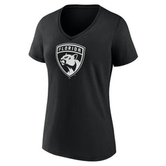 Florida Panthers Women's Personalized Name & Number Monochrome V-Neck T-Shirt - Black - NHL