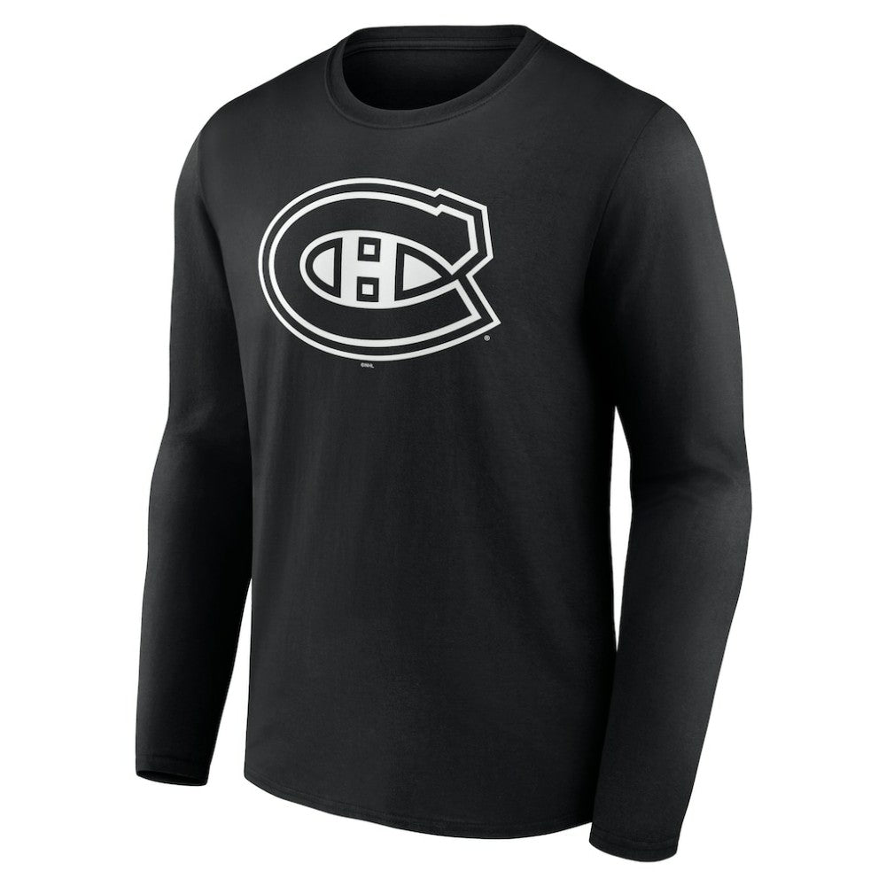 Montreal Canadiens Personalized Name & Number Monochrome Long Sleeve T-Shirt - Black - NHL