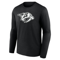 Nashville Predators Personalized Name & Number Monochrome Long Sleeve T-Shirt - Black - NHL