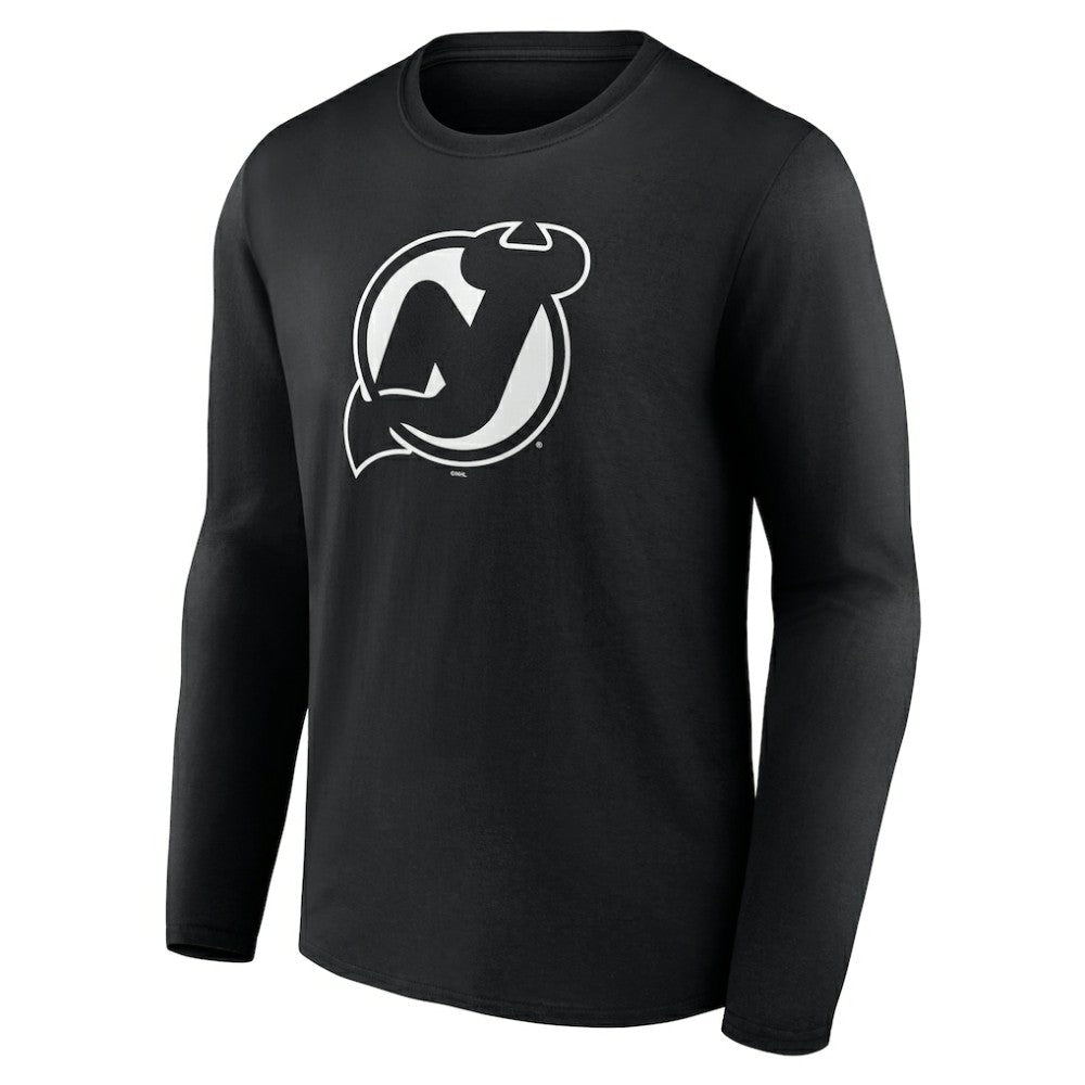 New Jersey Devils Personalized Name & Number Monochrome Long Sleeve T-Shirt - Black - NHL