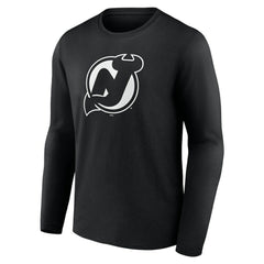New Jersey Devils Personalized Name & Number Monochrome Long Sleeve T-Shirt - Black - NHL