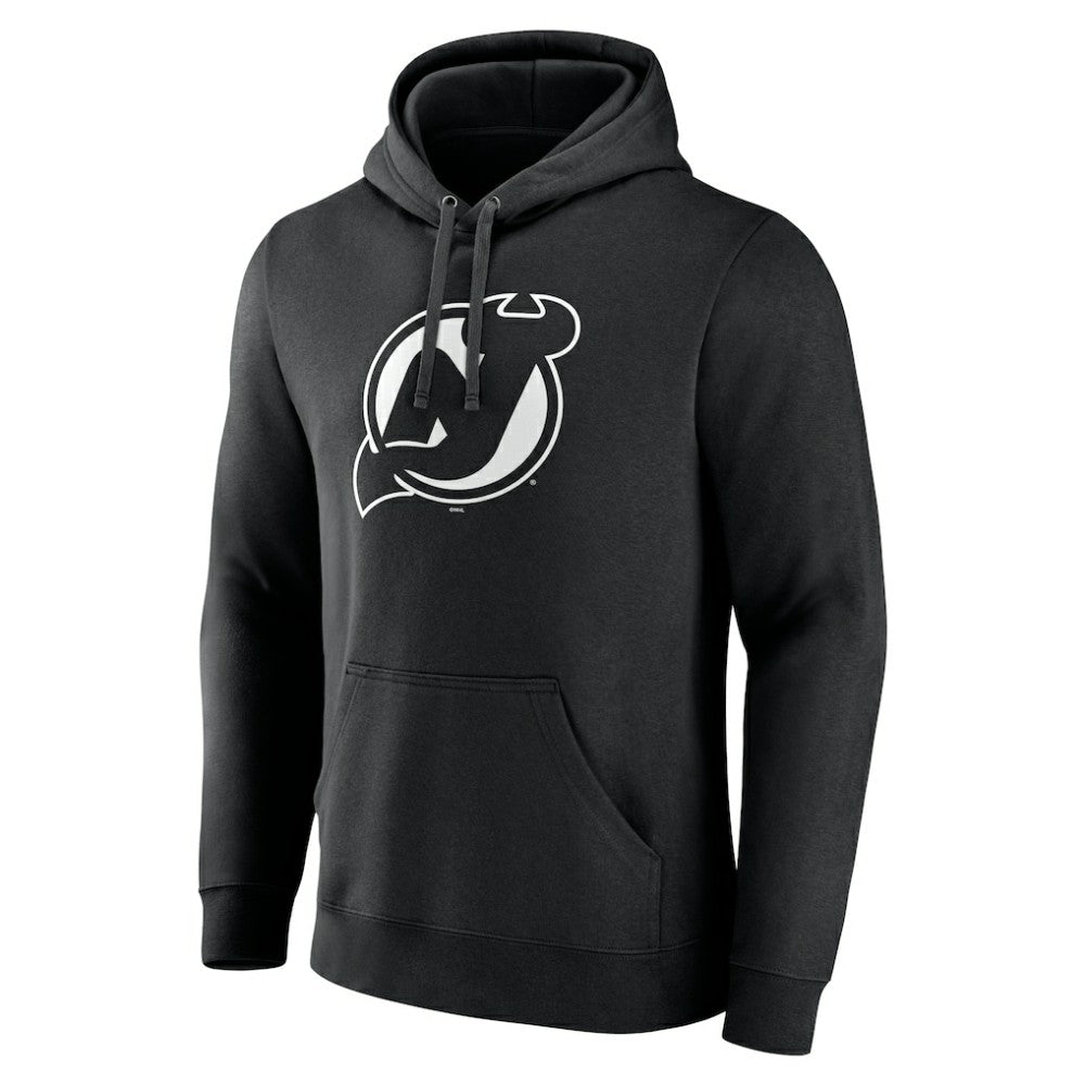 New Jersey Devils Personalized Name & Number Monochrome Pullover Hoodie - Black - NHL