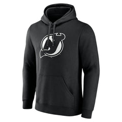 New Jersey Devils Personalized Name & Number Monochrome Pullover Hoodie - Black - NHL