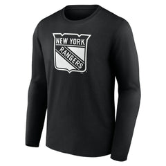 New York Rangers Personalized Name & Number Monochrome Long Sleeve T-Shirt - Black - NHL