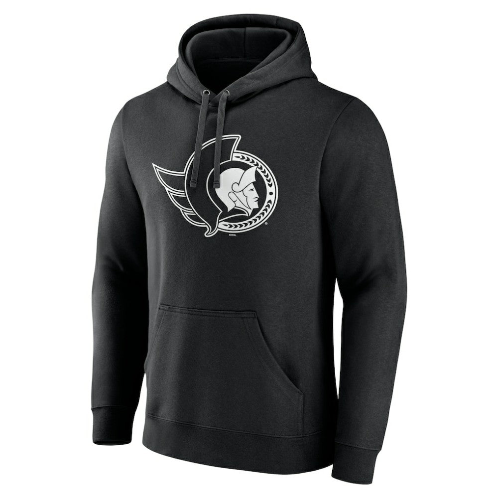Ottawa Senators Personalized Name & Number Monochrome Pullover Hoodie - Black - NHL