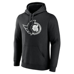 Ottawa Senators Personalized Name & Number Monochrome Pullover Hoodie - Black - NHL