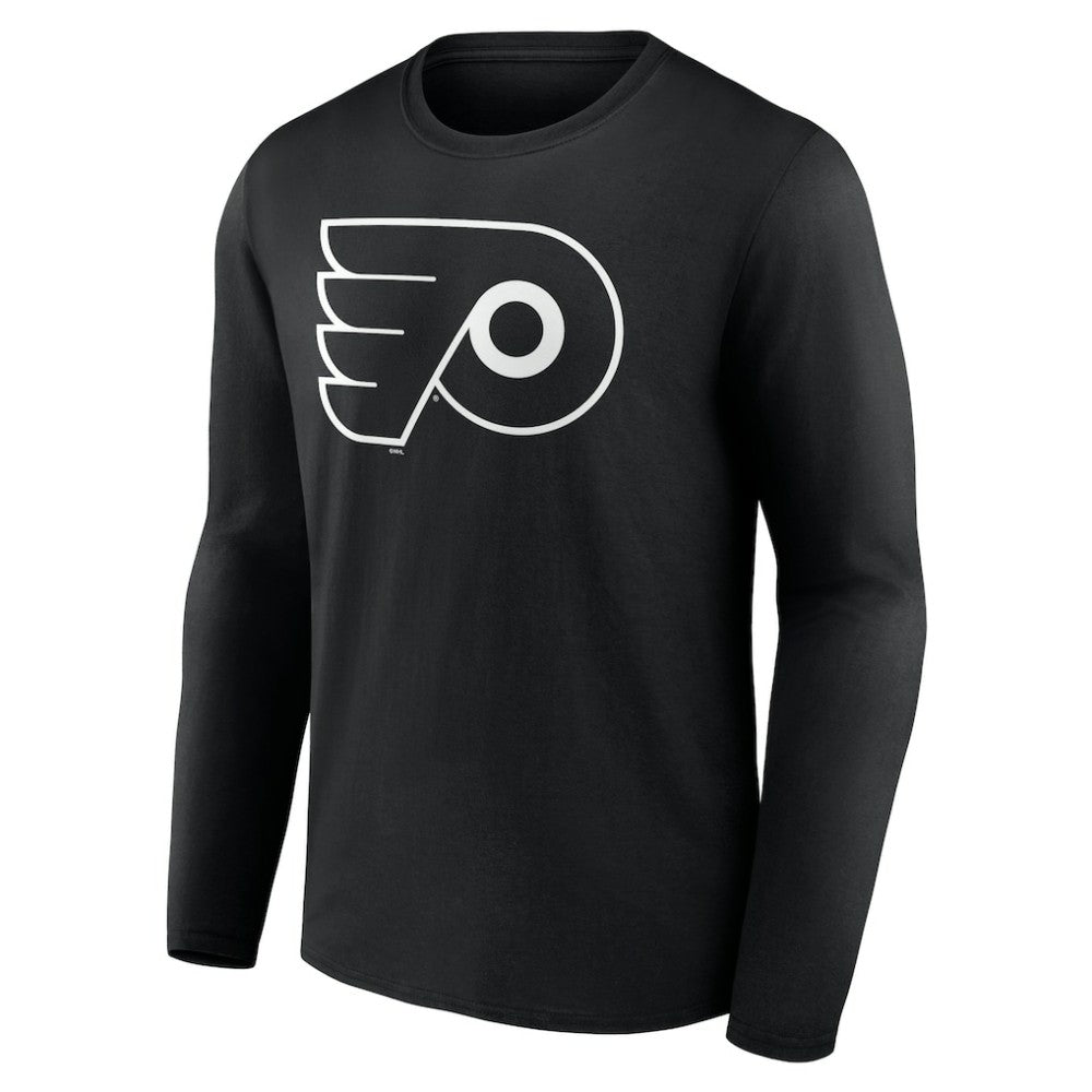 Philadelphia Flyers Personalized Name & Number Monochrome Long Sleeve T-Shirt - Black - NHL