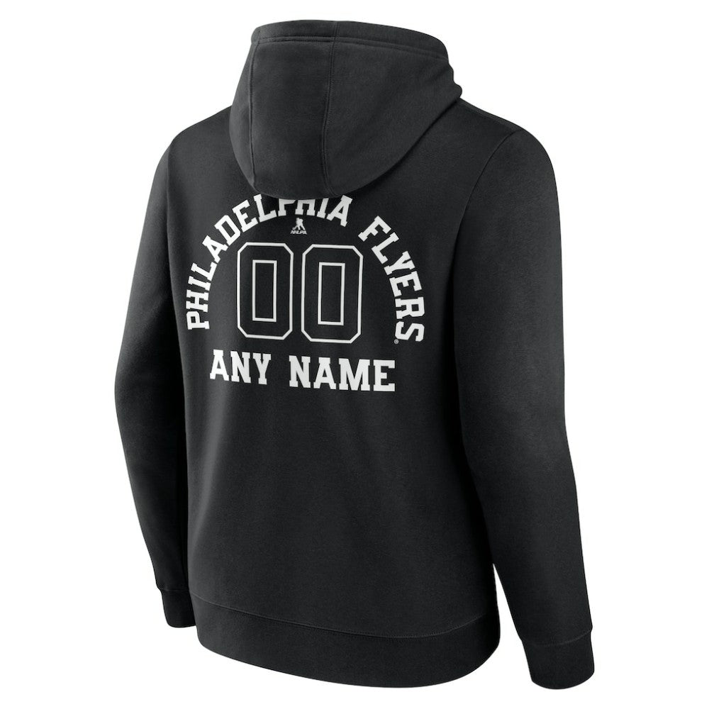 Philadelphia Flyers Personalized Name & Number Monochrome Pullover Hoodie - Black - NHL