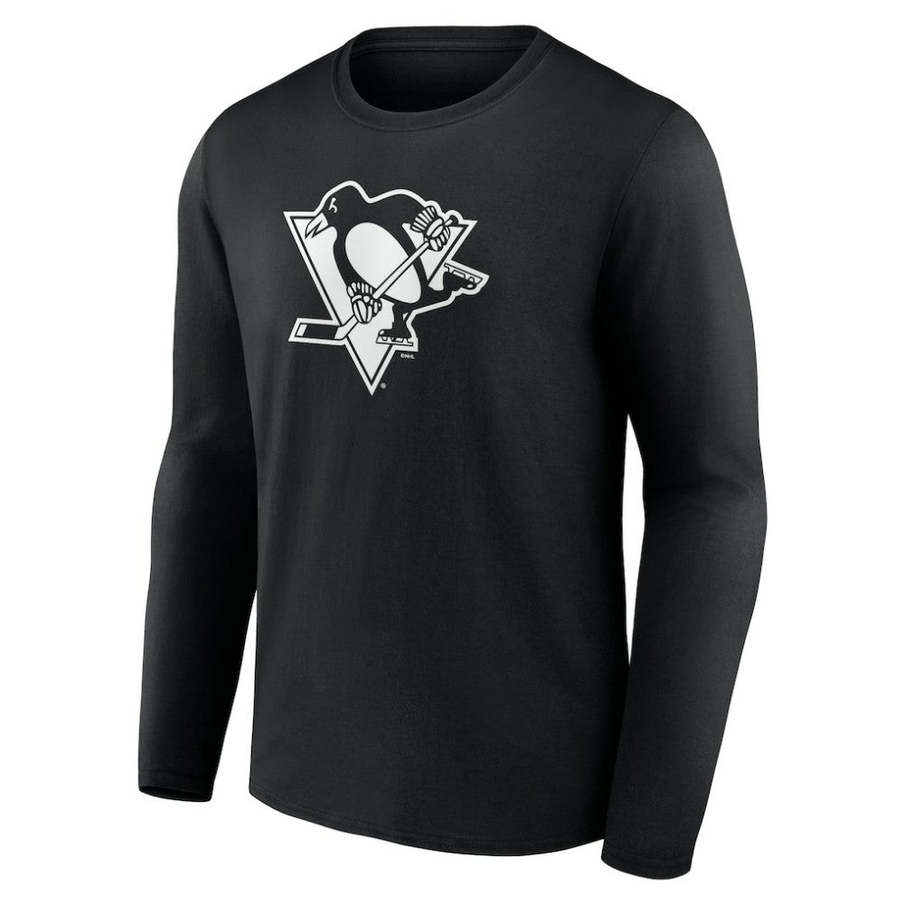 Pittsburgh Penguins Personalized Name & Number Monochrome Long Sleeve T-Shirt - Black - NHL