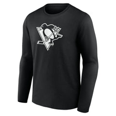 Pittsburgh Penguins Personalized Name & Number Monochrome Long Sleeve T-Shirt - Black - NHL