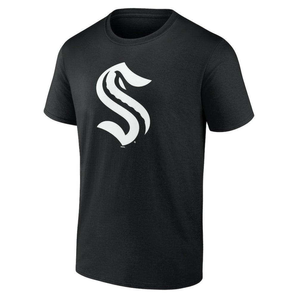 Seattle Kraken Personalized Name & Number Monochrome T-Shirt - Black - NHL