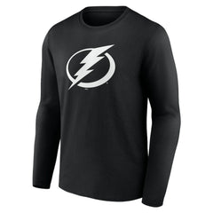 Tampa Bay Lightning Personalized Name & Number Monochrome Long Sleeve T-Shirt - Black - NHL