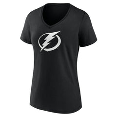 Tampa Bay Lightning Women's Personalized Name & Number Monochrome V-Neck T-Shirt - Black - NHL