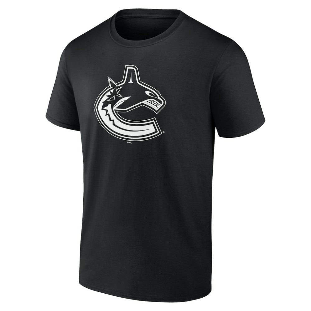 Vancouver Canucks Personalized Name & Number Monochrome T-Shirt - Black - NHL