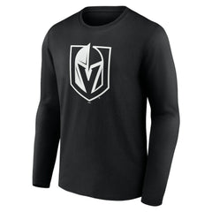 Vegas Golden Knights Personalized Name & Number Monochrome Long Sleeve T-Shirt - Black - NHL