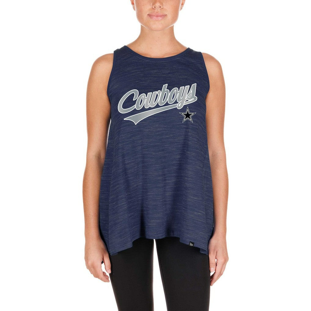 Dallas Cowboys New Era Women's Space-Dye Active Tank Top Navy | NFL
