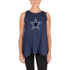 Dallas Cowboys New Era Women's Plus Size Space Dye Active Tank Top Navy | NFL