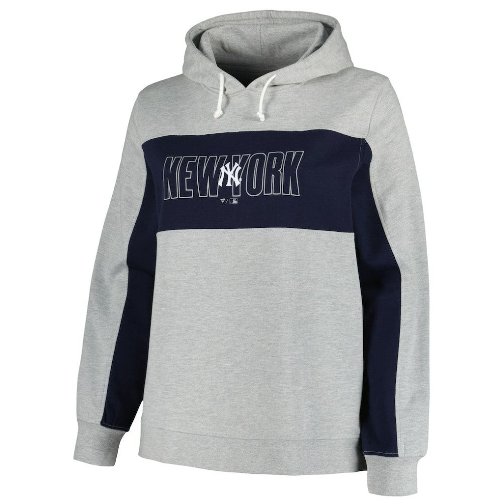 New York Yankees Profile Women's Plus Size Pullover Jersey Hoodie - MLB