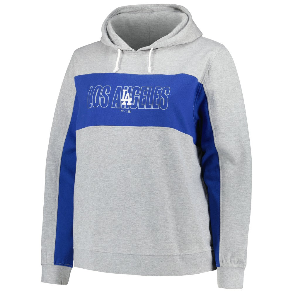 Los Angeles Dodgers Profile Women's Plus Size Pullover Jersey Hoodie - MLB