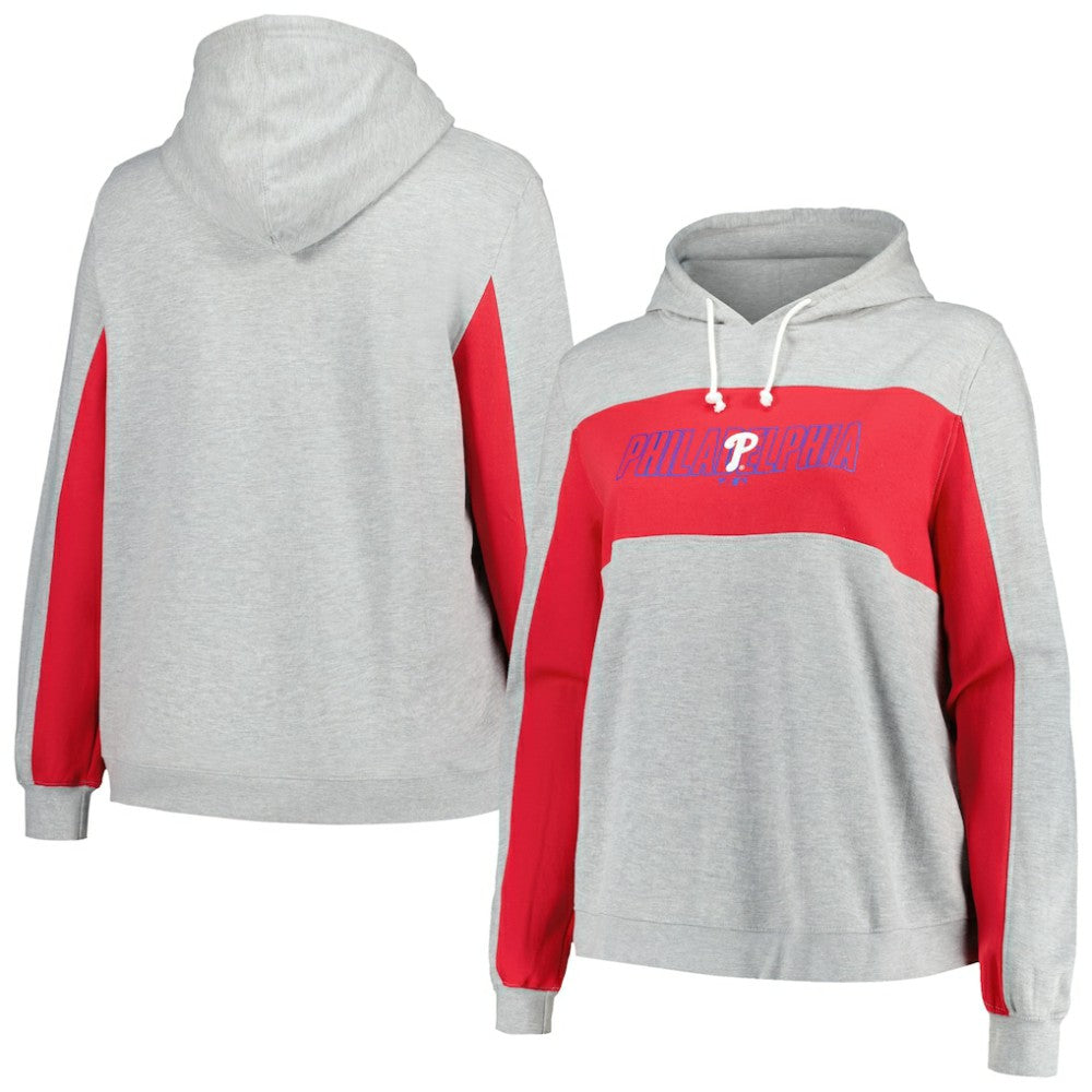 Philadelphia Phillies Profile Women's Plus Size Pullover Jersey Hoodie - MLB