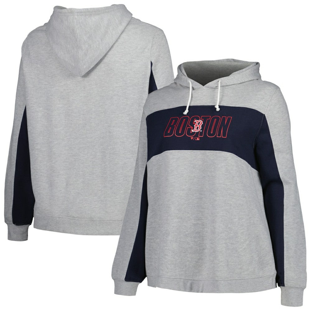 Boston Red Sox Profile Women's Plus Size Pullover Jersey Hoodie - MLB